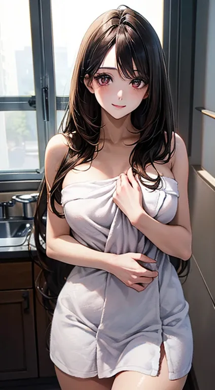 ((((, , perfect anatomy, anatomically correct, super detailed skin)))), 1 girl, japanese, 16 years old, (detailed ultra-oily shiny skin:1.1), watching the view, (smile:1.2), 
beautiful hair, beautiful face, beautiful detailed eyes, (long hair:1.4, straight...