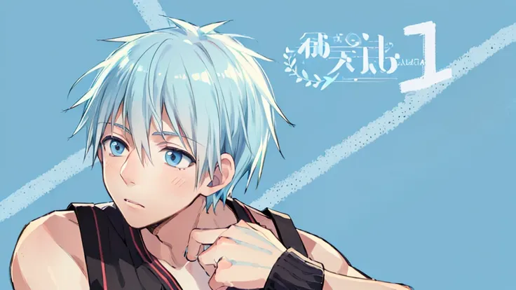 ((highest quality, super detailed,detailed eyes:1.3)),(((total 1 boy:1.2))),cool face,light blue hair,short,hair,light blue eyes...