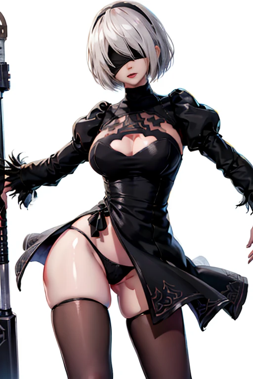 ((highest quality)), ((masterpiece)),(detailed),High resolution,Sharp focus, (非常にdetailed CG unity 8k wallpaper),(((Vibrant colors))), Perfect Face,One girl,Game Characters,2B,Yoruhano. 2 Type B,Nier Automata, High resolution,Second dimension beautiful gir...