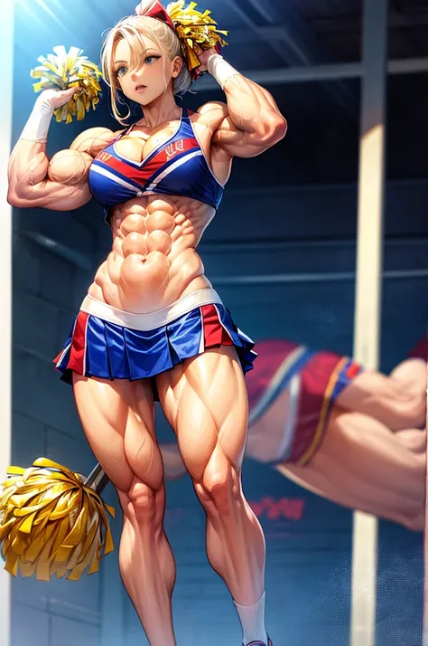 cheerleader massively muscular, vascular