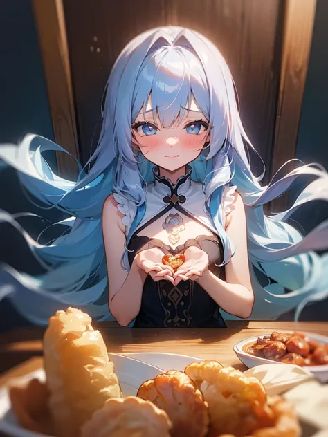 masterpiece, best quality, extremely detailed, (illustration, official art:1.1), 1 girl ,(((( light blue long hair)))), ,(((( li...