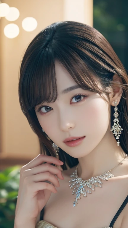 最high quality, masterpiece, High resolution, One Girl,China dress,hair ornaments,necklace, jewelry,Beautiful Face,in addition_body, Tyndall effect,Realistic, Dark studio, Rim Light, Two-tone lighting,(Skin with attention to detail:1.2), 8K Ultra HD, Digita...