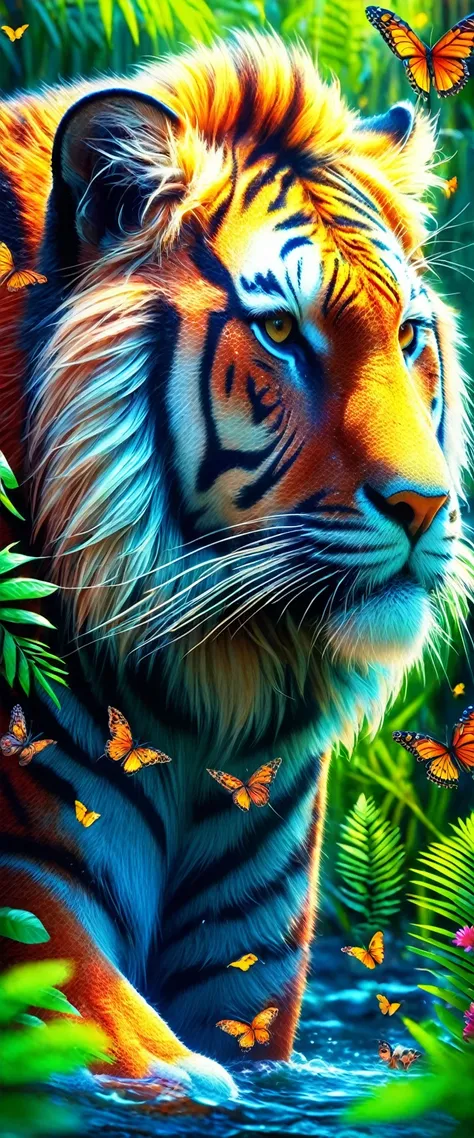 animal,(best quality,4k,8k,highres,masterpiece:1.2),ultra-detailed,(realistic,photorealistic,photo-realistic:1.37),wildlife, majestic,  fierce, powerful, untamed, in its natural habitat, vibrant colors, sharp focus, detailed textures, professional lighting...