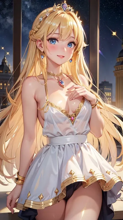 Browsing Caution,masterpiece、highest quality、High resolution、High-quality images、8k, 1 female、Skin luster、Skin Texture、Expression of fine eyes、(Shiny bright golden hair:1.8),Girl with long braided hair, realism, detailed manga style, Manga art style, Perfe...