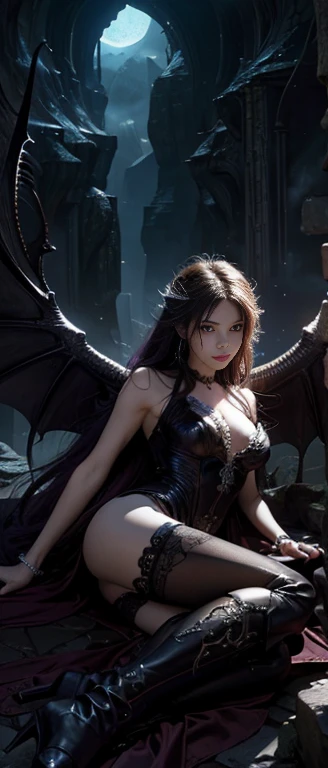 (best illustrations)、Realist、Ultra Detailed、Optimal lighting、Best shadow、迷人的Succubus, Ethereal Beauty, Living in the Clouds, (fantasy illustrations:1.3), Fascinating eyes, charming pose, Exquisite wings, Charming, Mysterious sky, (Luis Royo:1.2), (Yoshitak...