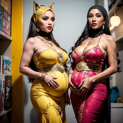 Malaysian girl pregnant 9 month,Largest Baby Bump pregnant, Largest , Big pregnant Belly, Big Pregnant girl, Largest Belly of Pregnant, Beautiful woman, beautiful face, pregnant, long hair, black hair, realistic, ultra-detailed, big breast, malay, The whol...