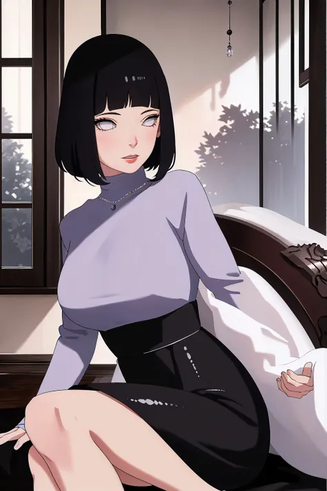 (Masterpiece - Ultra-Detailed, High Resolution) Prepare to be enchanted by a true masterpiece that combines ultra-detailed art with high-resolution rendering. This work shows a mesmerizing woman, with short, black hair, 1950s style, Hinata (1.3) and captiv...