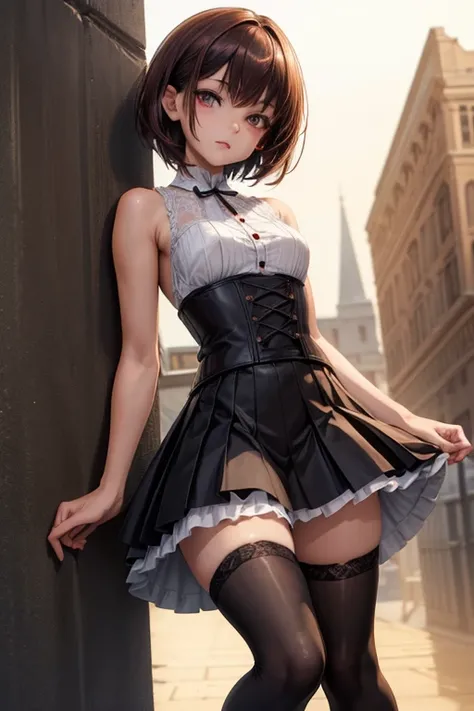 8K UHD, Digital SLR, Soft lighting, High quality, ((best quality)) ((best quality)), ((masterpiece)), (detailed), 4k image, anime style, beautiful teenage anime girl, black color A-line pleated skirt, shirt, fair caramel brown skin, symmetrical face, plump...