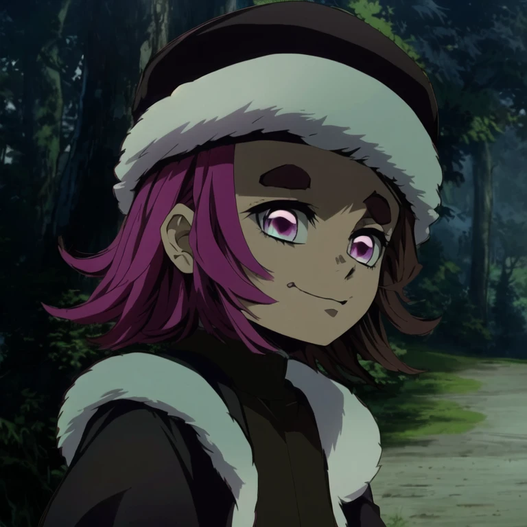 anime girl with pink hair and a white hat in a forest, hannah yata, kimetsu no yaiba, anime lush john 8k woods, mushoku tensei, in the anime film, rin, demon slayer rui fanart, demon slayer artstyle, handsome guy in demon slayer art, anime 