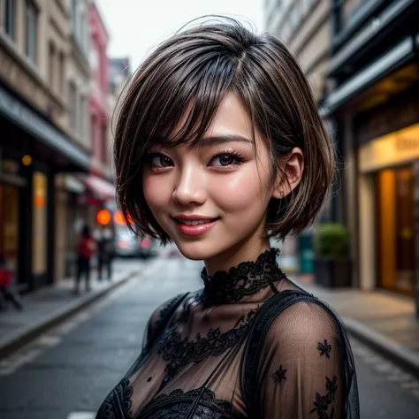 ((best quality: 1.5)) ((masterpiece)), Intricate details, Soft Focus, professional, real life, Real facial expression, Professional lighting, Dynamic poses, Realistic and ultra-detailed rendering，Detail of 20-year-old Korean woman, Smile，Clear eyes, short ...