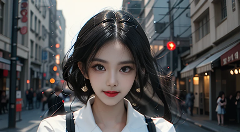 ((best quality: 1.5)) ((masterpiece)), Intricate details, Soft Focus, professional, real life, Real facial expression, Professional lighting, Dynamic poses, Realistic and ultra-detailed rendering，Detail of 20-year-old Korean woman, Smile，Clear eyes, short ...