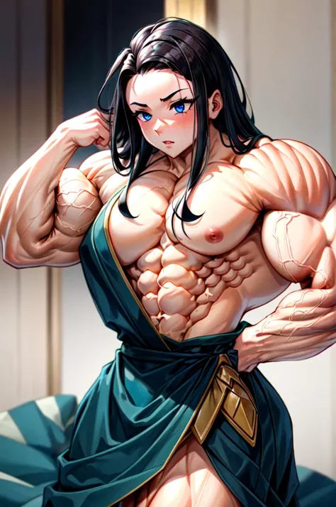 Beautiful female Nezuko massively muscular