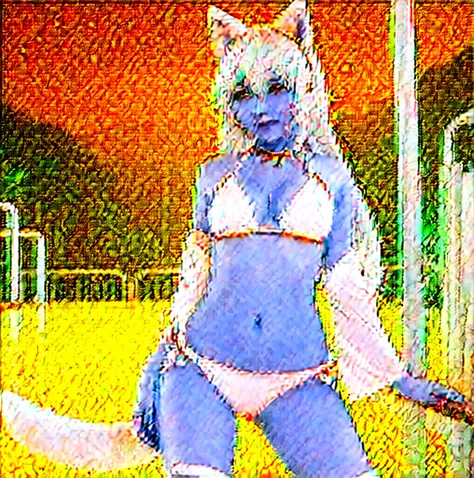 anime girl with cat ears and tail in a white bikini, neferpitou, holo is a wolf girl, anime catgirl, white cat girl, cute anime catgirl, seductive anime girl, beautiful anime catgirl, white - haired fox, holo if a wolf girl, wolf ears, attractive cat girl,...