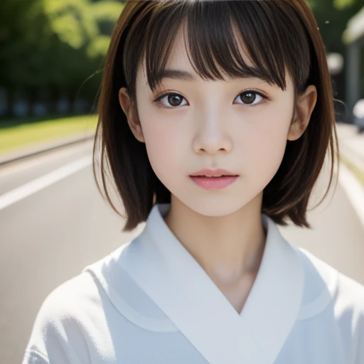 ((LOL))、Cute 15 year old Japanese、On the road、Highly detailed face、Pay attention to the details、double eyelid、Beautiful thin nose、Sharp focus:1.2、Beautiful woman:1.4、Pixie Cut、Pure white skin、highest quality、masterpiece、Ultra-high resolution、(Realistic:1.4...