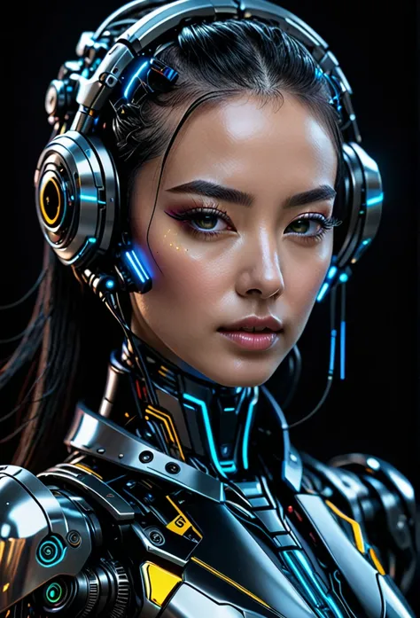 

Generates a professional 8k UHD photograph of a artificialintelligence, close-up shot, black background, ultra-sharp, masterpiece, luxury shot , cyberpunk style 


