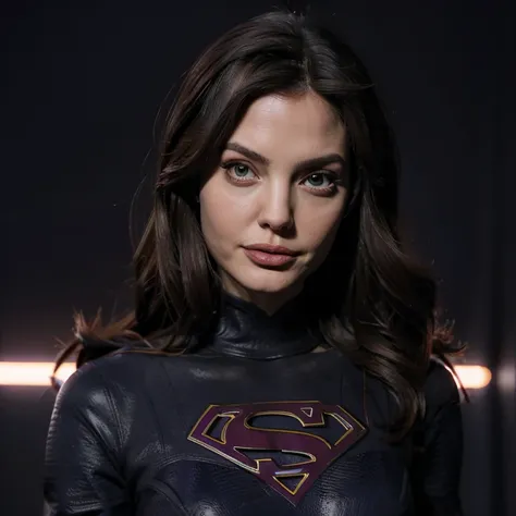 Super Girl , sombre supergirl, super fille volant, super evil, dame supergirl, supergirl terrifiante, puissant, supergirl puissant maligna, Super Girll=Assombrissement=sombre=Angelina Jolie, euh, gros plan