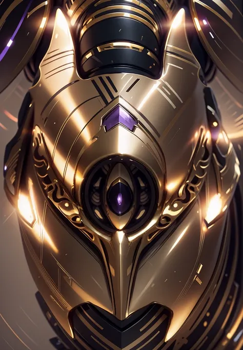 The color changes to gold and purple，Some gold and purple（Ensure its layering and armor texture，Gold is the main color. Please add goggles to the picture.）