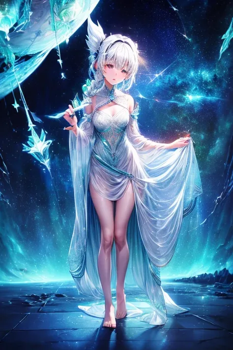  (((green, silver, glimmer)), limited palette, contrast, phenomenal aesthetic, best quality, sumptuous artwork, (masterpiece), (best quality), (ultra-detailed),(((illustration))), ((an extremely delicate and beautiful)),(detailed light),1girl,cold theme, b...