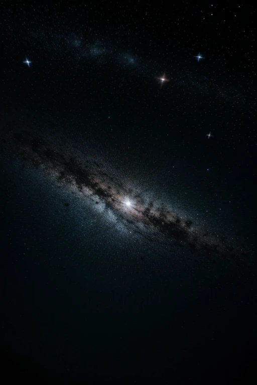 A dark space and many star Spread on the space