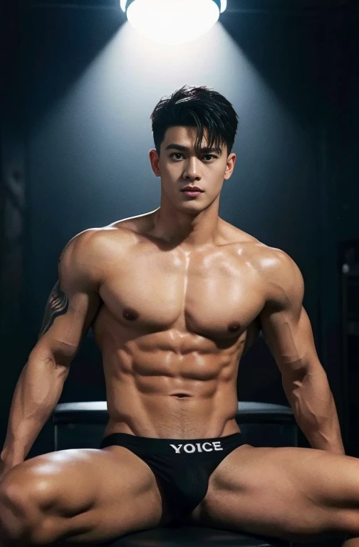  2 young handsome chinese guý, cuddle, romantic，20-22 years old，super realistic, super detailed, human skin, mess curly hair, erotic police officers，Interpol，manly Police，perfect studio light, Handsome，musculous，strong sport body, lean muscles,big chest ab...