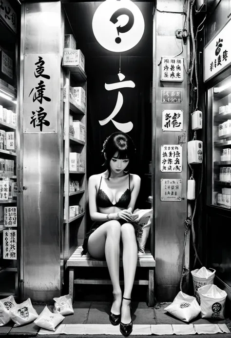 monochrome, (masterpiece, best quality, Professional, perfect composition, very aesthetic, absurdres, ultra-detailed, intricate details:1.3), by Daido Moriyama