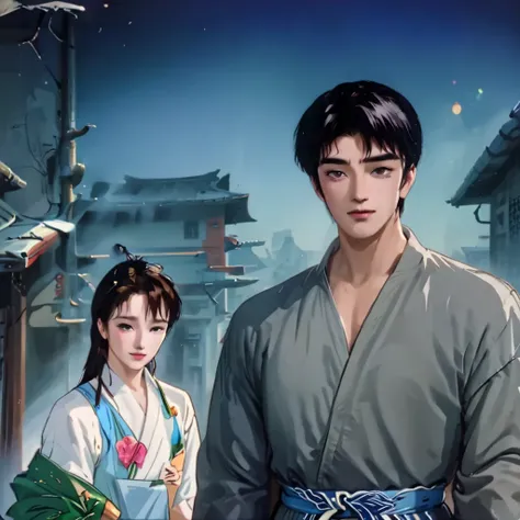 Best quality overall physical looks Very high quality Anime look with 80s style vaporwave feel to it but set in 1950s Korea with both males and very feminine females very highly detailed more accurate authentic korean cultural looks appearance looking auth...