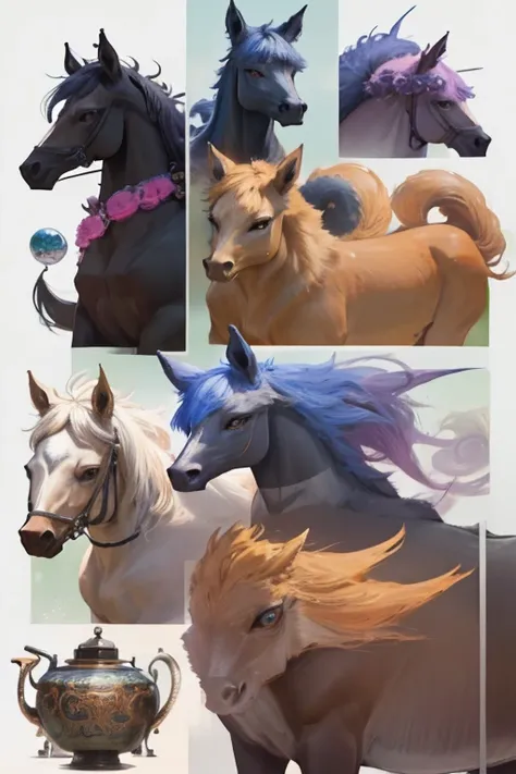 animal illustrations,mixed species,different kinds of animals,various species,diverse animals,digimon evolution，Ultimate Evolution，perfect body，ultimate body，horse，There is personification，digimon evolution，Ultimate Evolution，perfect body，ultimate body，The...