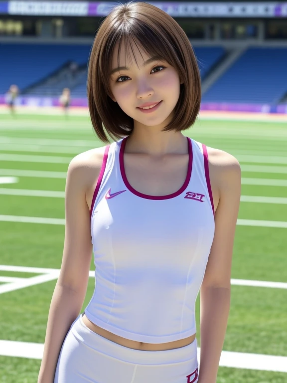 (whole body:1.3),masterpiece, highest quality, High resolution, wallpaper, Realistic, Bright lighting, Professional Lighting, Face Light, Smooth lighting, Japanese Girls, ((whole body:1.3)),Are standing, 12 years old,cute, smile, beautiful girl, gravure, s...