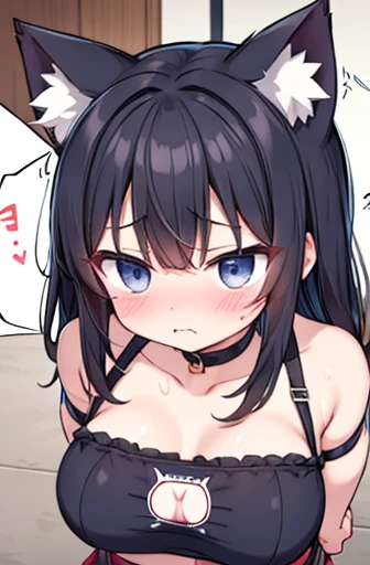 Have cat ears、work、Looks very painful、Small face、、masterpiece、Very embarrassed look、Big Breasts、Very impatient、Trembling、Sweating、Are pregnant、No characters allowed、Being restrained、disease、4 frames