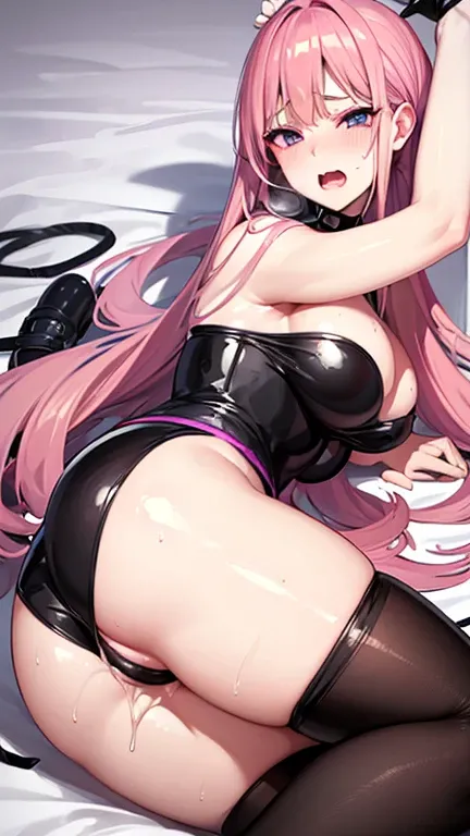 very, very big breasts、Nipples、Sexy Face、Female executive of evil、Evil role、Provocative Clothing、Long gloves、Pink Hair、Erotic older sister、evil、Hypnosis、brainwashing、Erotic、Brainwashing causes purple eyes、Hearts in the eyes、Long Hair、Taunt、Erotic face、Anta...