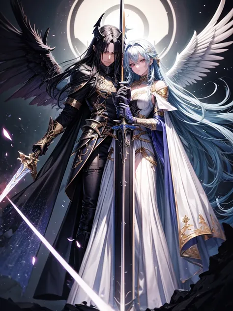 the sword god that kills god and hes a celestial being and a dark angel