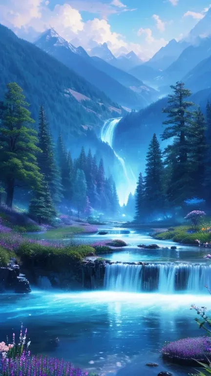 (magical pretty null blue stream overlay scene), (null), (cloud), Soft lighting, Clean background, beautiful null scenery, masterpiece, high quality, Beautiful graphics, High detail,By Thomas Kinkade, Art Station, Sharp focus, Inspiring 8k wallpapers,