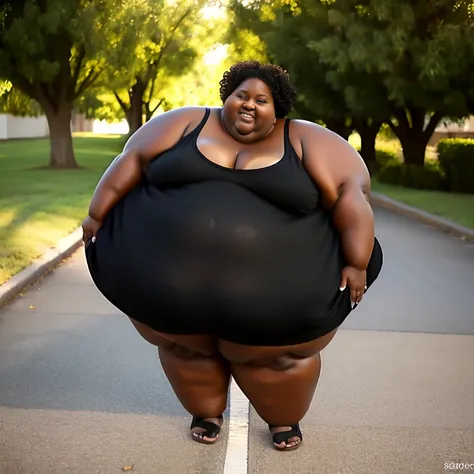 Obese black woman