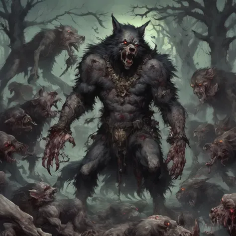 obra prima um (anthropomorphic werewolf necromancer) com o poder de controlar enxames de criaturas mortas-vivas. king carrion ra...