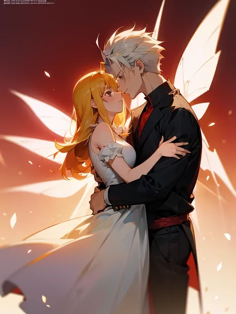 anime couple hugging each other in a hug, high quality fanart, high quality anime art, seven deadly sins anime, looking like annie leonhart, annie leonhart, high quality anime artstyle, key anime art, anime poster, fate stay night, trigger anime artstyle, ...