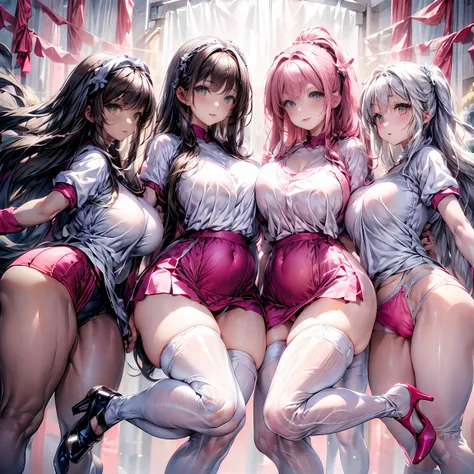 Ultra HD、Ultra high definition、Noise Reduction、perfection、、perfectionなアニメイラスト, Multiple Girls, Thousands of girls, Millions of girls, clone, Identical sister, An orderly line of sisters, An orderly line of sisters, Sisters standing in a line, Sisters in th...