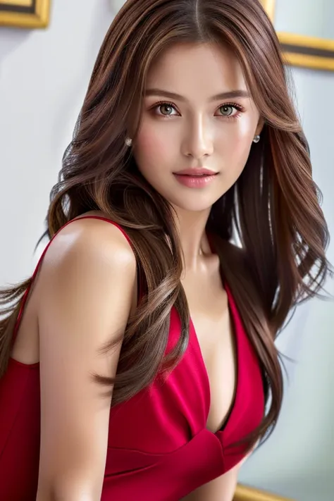 ((highest quality)), ((masterpiece)), (detailed), whole body、wallpaper、Attention to detail、Perfect Face、Perfect body、Light brown hair、Beautiful Skin、Beautiful white skin、Half Russian and half Korean、アジアBeauty、(masterpiece:1.3), (8k, Photorealistic, Raw pho...