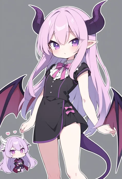 Complete Vampirewings Peeled purple simple style color Demon girl hay horns anime 2d hair purple-pink small eyes Boku no hero posecompleta tail Boku no hero costume Boku no hero style with adult appearance 