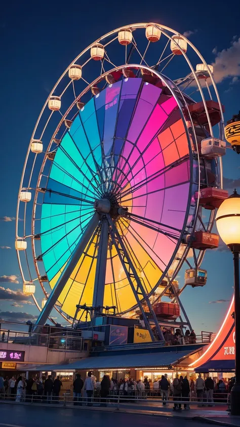 8 color clouds，A little bit of the Ferris wheel leaked