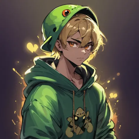 The prince wears a hoodie with a frog pattern.