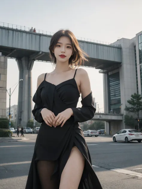 On the street corner of a bustling city，She stood quietly，Its like a beautiful picture。

Her facial features are delicate and charming，A pair of sharp and deep eyes，Shining like a cold star，Reveals an elusive mysterious atmosphere。Under the bridge of the t...