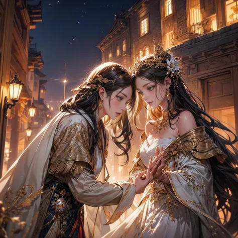 Rome皇帝コンスタンティヌス大帝. The great emperor and the beautiful woman Serdica, beloved by the Rome皇帝コンスタンティヌス大帝. Happy couple. 永遠のlikeの絆. 相互のlike情. 純like. romantic, sunset, Back only, Photorealistic fresh breeze of early summer.「私のRomeはセルディカ」like.Rome.Magnificent a...