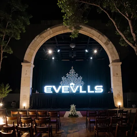 Genera un logo para un lugar de eventos  con el  nombre Bella Vita Events 