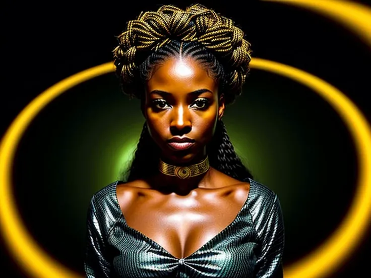 (((femme noir africaine, peau couleur ébène intense et profond, peau parfaite, en mouvement,  marche, full body, cheffe d’entrep...