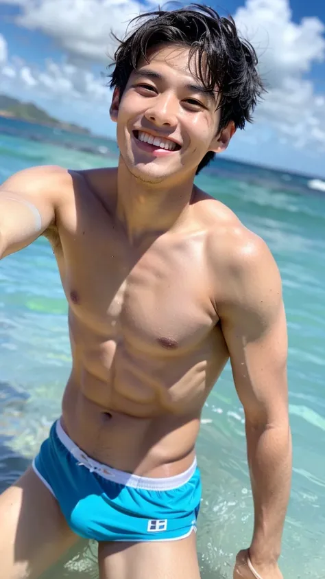 male　Age 21 swimwear hawaii smile lifesaver