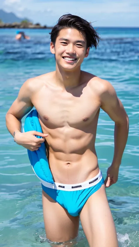 male　Age 23 swimwear hawaii smile lifesaver