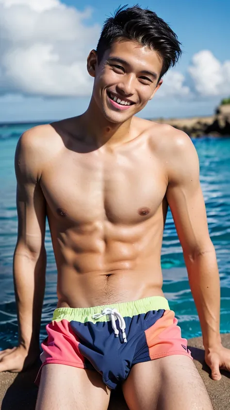 male　Age 29 swimwear hawaii smile lifesaver