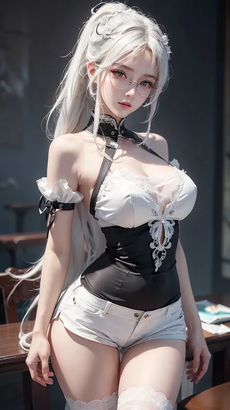 a white hair、Close-up of woman wearing white mask, beautiful figure painting, guweiz, Gu Weisz style artwork, White-haired god, author：Yang Jie, Epic and beautiful character art, Stunning character art, author：Fan Qi, by Wuzhun Shifan, guweiz on pixiv arts...