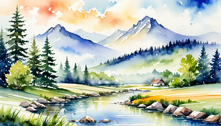 watercolor landscape