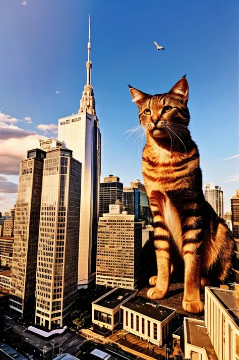 Cats eyes is shown on the skies and theyre visible in the city.